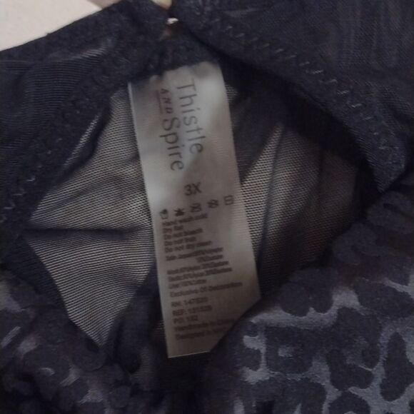NWT Thistle and Spire Prowess brief panties leopard print black Satin size 3X - Picture 4 of 12